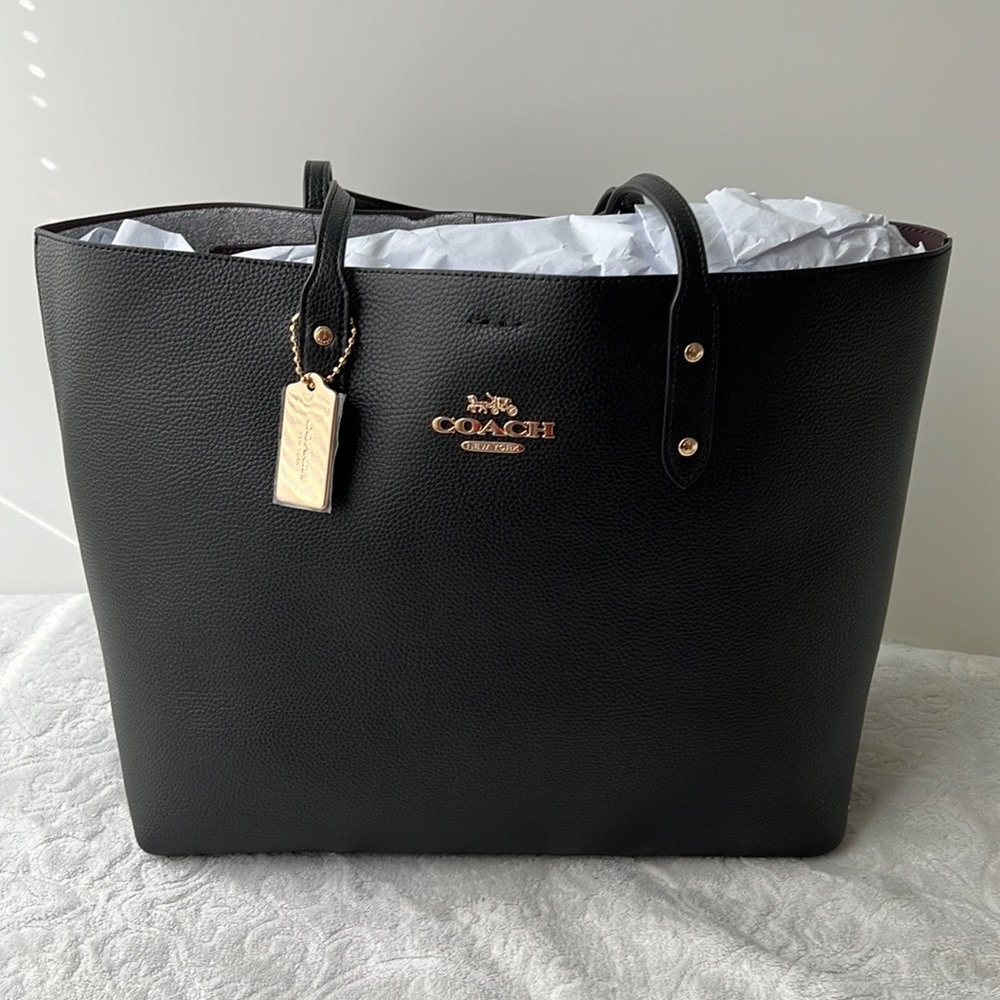 Coach Black town tote